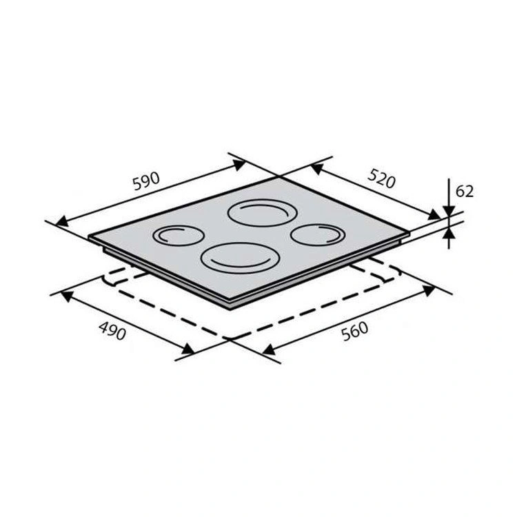 Варочная поверхность стеклокерамическая Ventolux HV 65 TC original6 Варочная поверхность стеклокерамическая Ventolux HV 65 TC original6