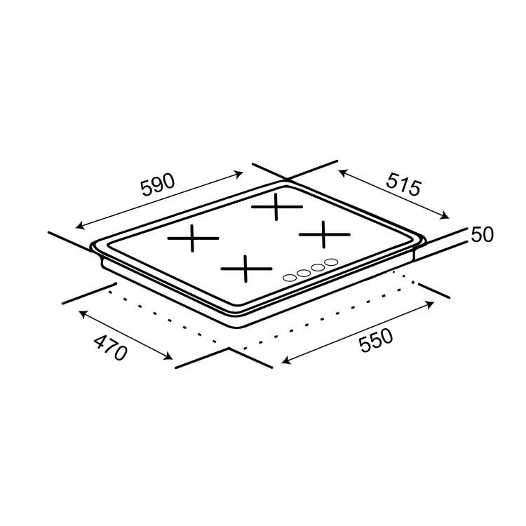 Варочная поверхность VENTOLUX HG640-MA3 S (WH) original3 Варочная поверхность VENTOLUX HG640-MA3 S (WH) original3