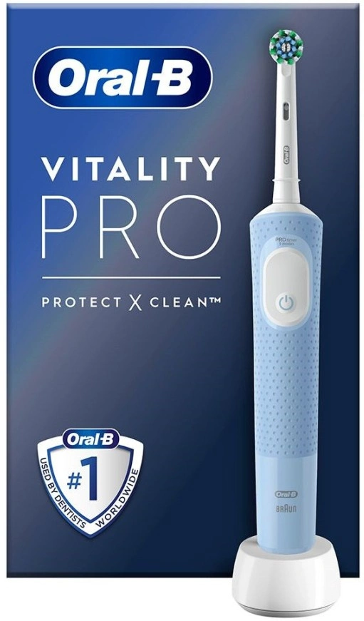 Электрическая зубная щетка Oral-B Vitality D103.413.3 PRO Protect X Clean Vapor Blue original3 Электрическая зубная щетка Oral-B Vitality D103.413.3 PRO Protect X Clean Vapor Blue original3