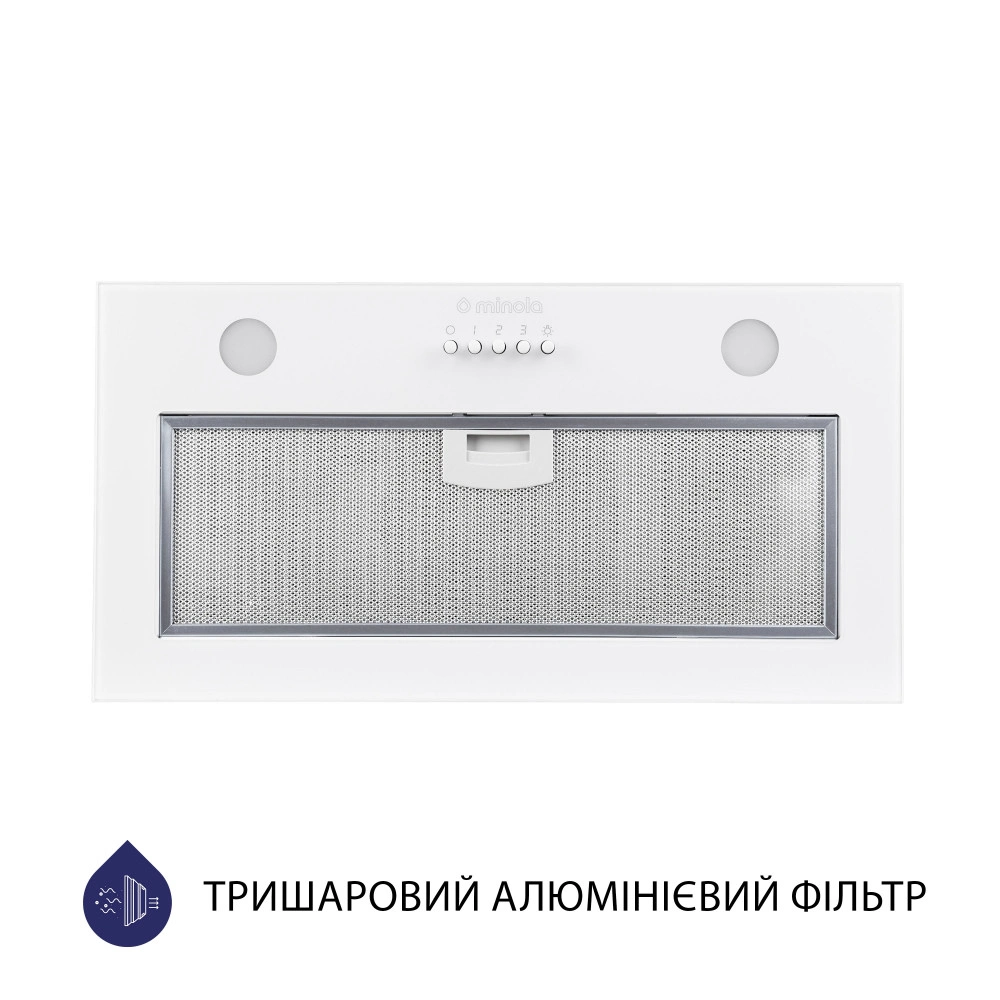 Вытяжка полновстраиваемая Minola HBI 52621 WH GLASS 700 LED original1 Вытяжка полновстраиваемая Minola HBI 52621 WH GLASS 700 LED original1