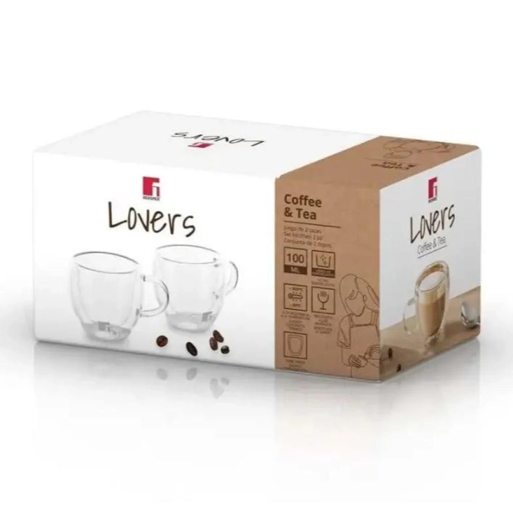 Набор стеклянных чашек Bergner Coffee & tea lovers, 100 мл, 2 шт (BG-20114-MM) original3 Набор стеклянных чашек Bergner Coffee & tea lovers, 100 мл, 2 шт (BG-20114-MM) original3