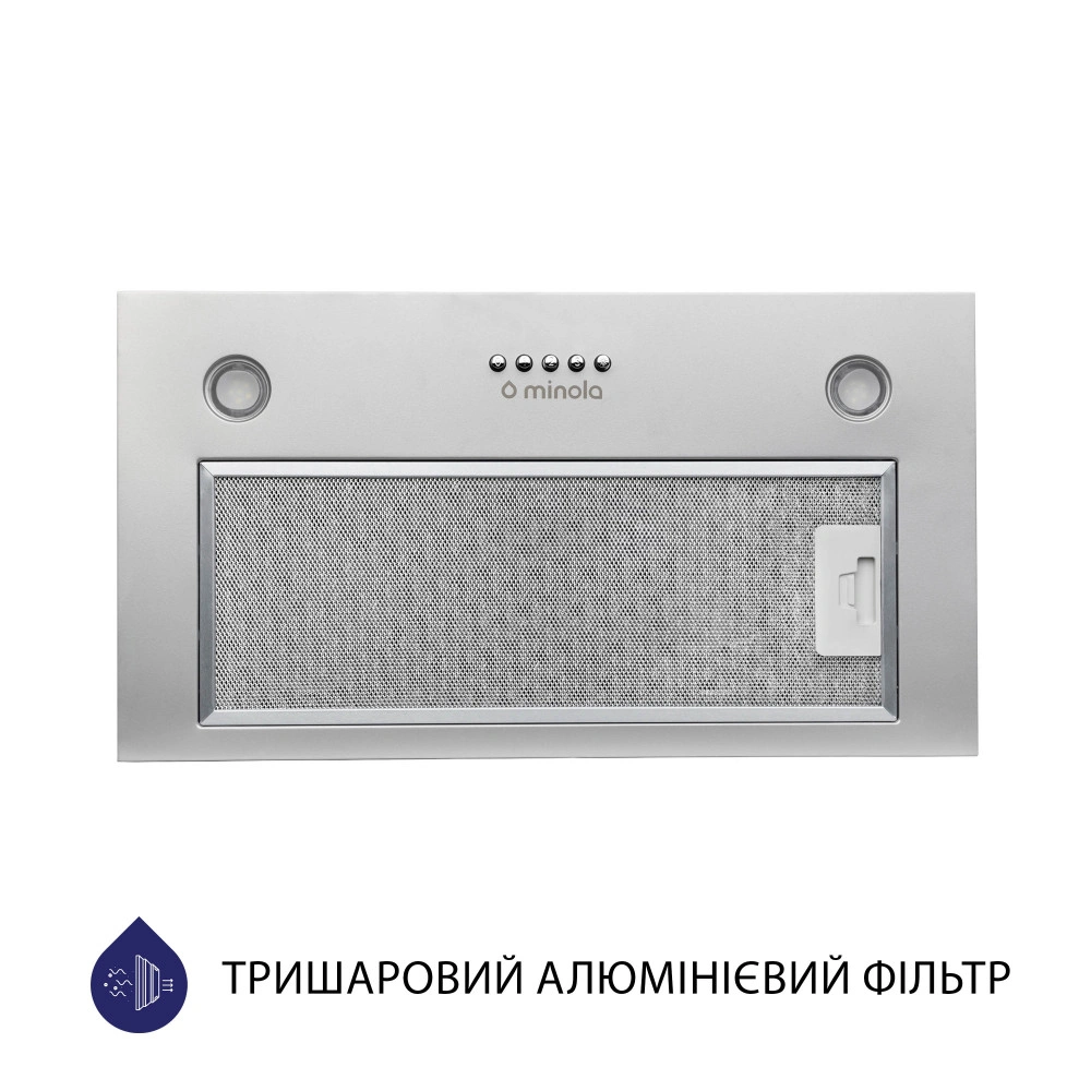 Вытяжка полновстраиваемая Minola HBI 5627 GR 1000 LED original1 Вытяжка полновстраиваемая Minola HBI 5627 GR 1000 LED original1
