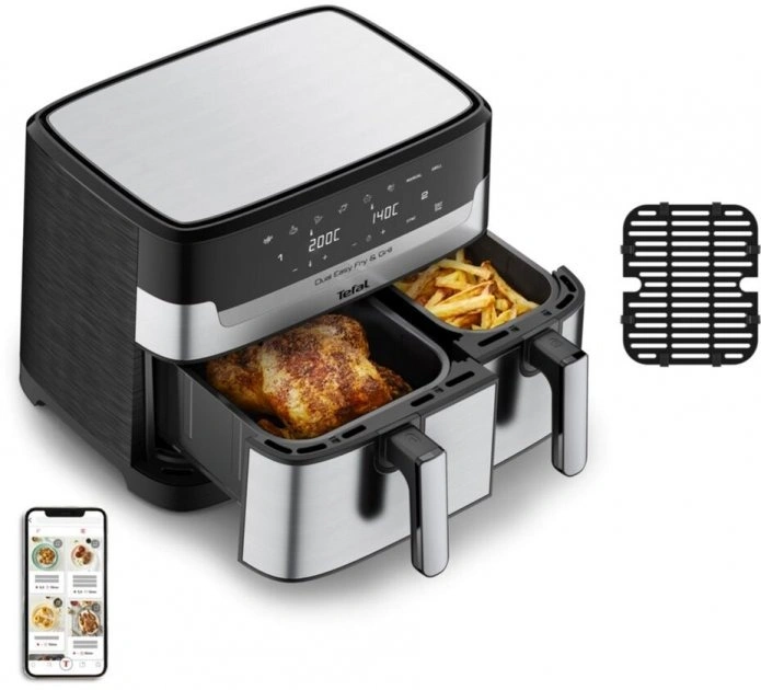 Мультипечь (аэрофритюрница) Tefal Dual Easy Fry & Grill Air Fryer EY905D10 original5 Мультипечь (аэрофритюрница) Tefal Dual Easy Fry & Grill Air Fryer EY905D10 original5
