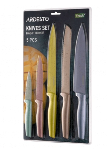 Набор ножей из 5 предметов Ardesto Fresh (AR2105FR) original2 Набор ножей из 5 предметов Ardesto Fresh (AR2105FR) original2