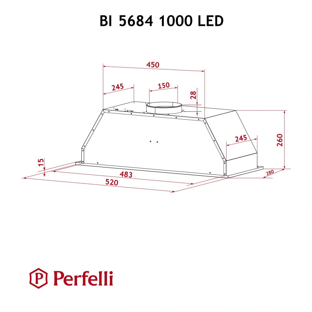 Полновстраиваемая вытяжка Perfelli BI 5684 WH 1000 LED original9 Полновстраиваемая вытяжка Perfelli BI 5684 WH 1000 LED original9
