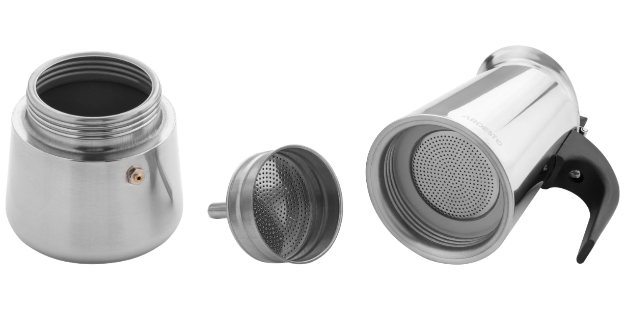 Кофеварка гейзерная Ardesto Gemini Apulia (AR0809SS) original2 Кофеварка гейзерная Ardesto Gemini Apulia (AR0809SS) original2