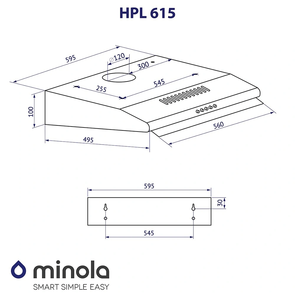 Вытяжка плоская Minola HPL 615 BL original11 Вытяжка плоская Minola HPL 615 BL original11