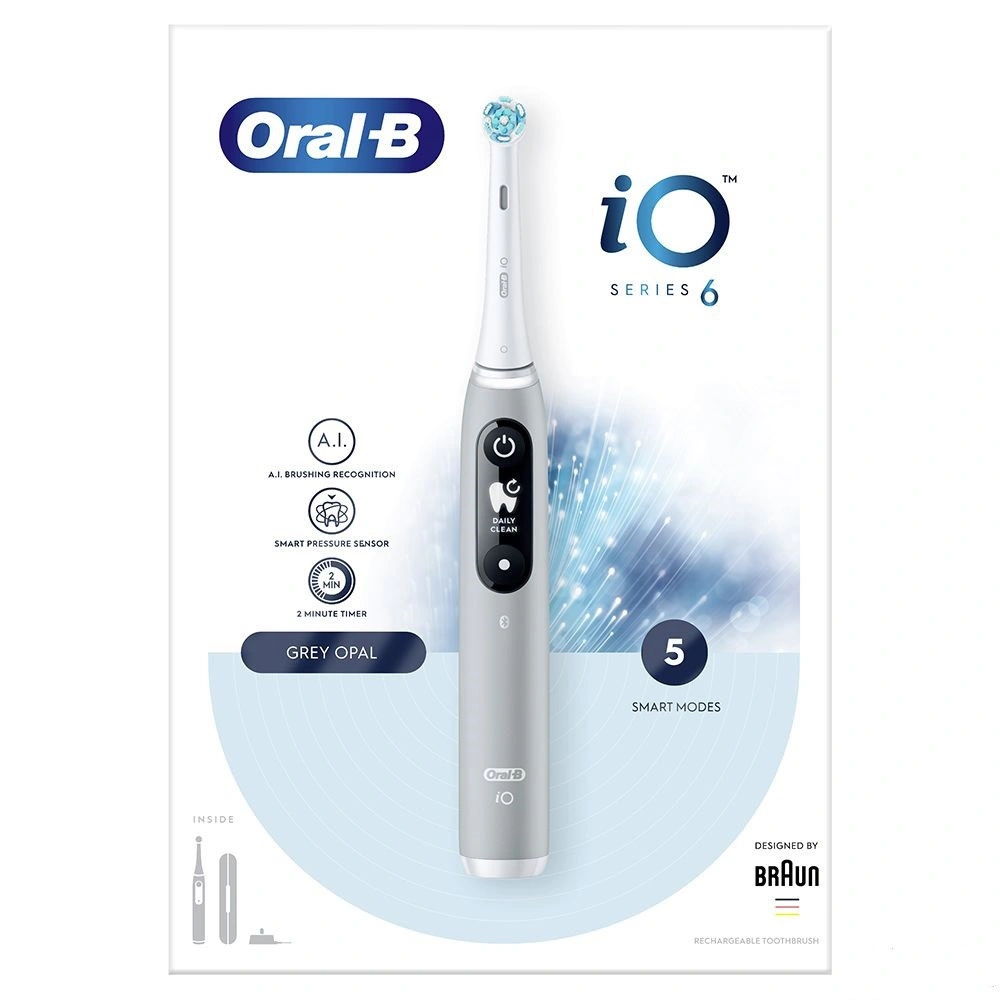 Зубная щетка BRAUN Oral-B iO Series 6 iOM6.1A6.1K Grey Opal original3 Зубная щетка BRAUN Oral-B iO Series 6 iOM6.1A6.1K Grey Opal original3