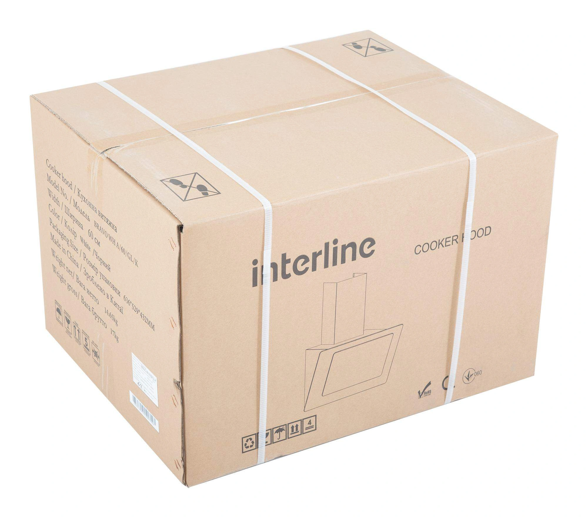 Вытяжка Interline BRAVO WH A/60/GL/K original16 Вытяжка Interline BRAVO WH A/60/GL/K original16