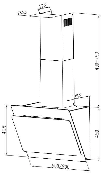 Вытяжка Interline BRAVO WH A/60/GL/K original19 Вытяжка Interline BRAVO WH A/60/GL/K original19