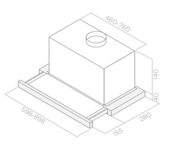 Вытяжка телескопическая Elica ELITE 14 LUX GRIX/A/90 original5 Вытяжка телескопическая Elica ELITE 14 LUX GRIX/A/90 original5