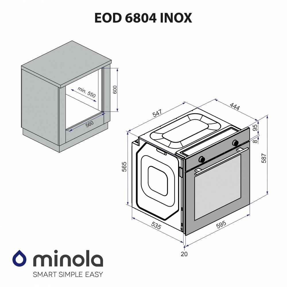 Духовой шкаф электрический Minola EOD 6804 INOX original14 Духовой шкаф электрический Minola EOD 6804 INOX original14