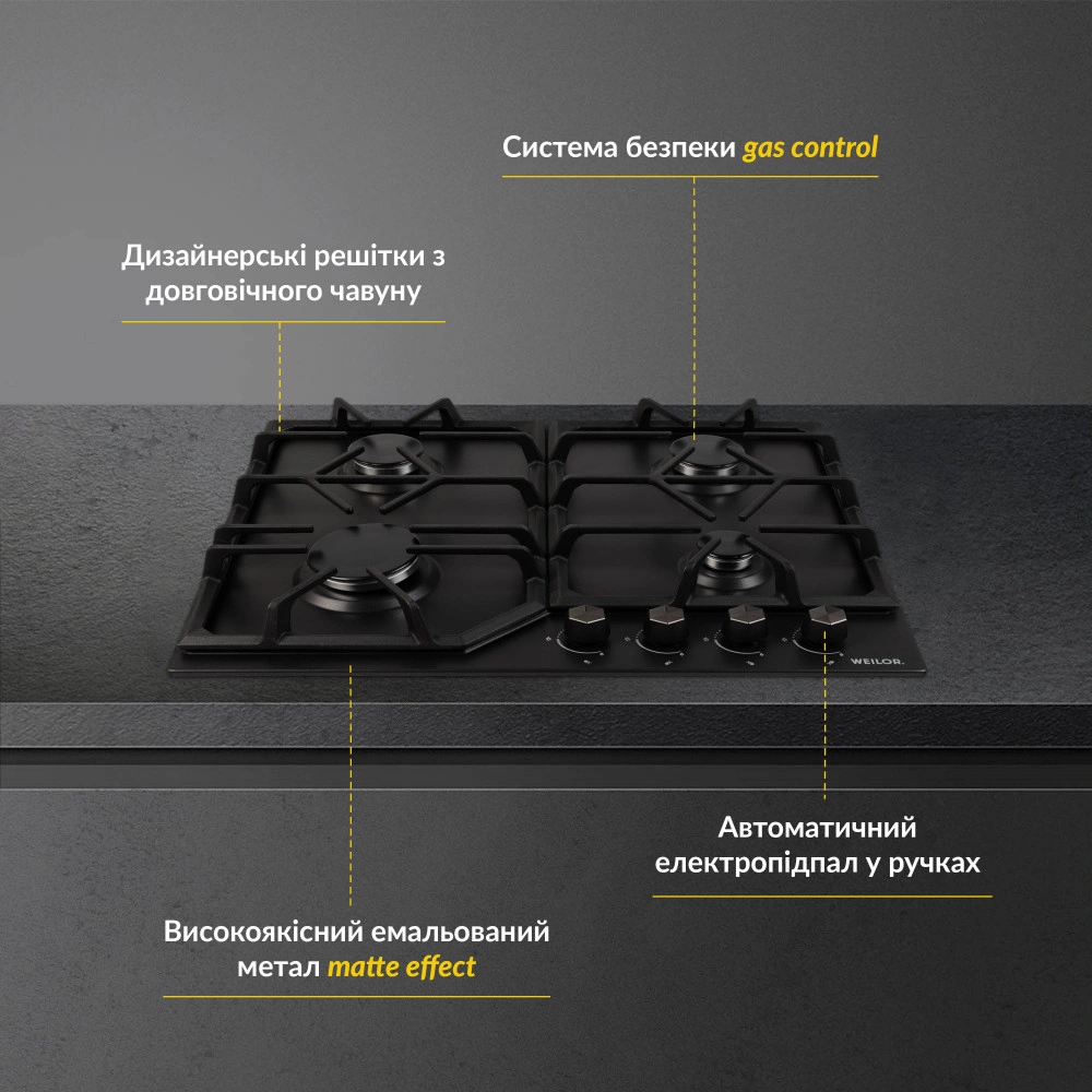 Варочная поверхность WEILOR GM 604 BL original1 Варочная поверхность WEILOR GM 604 BL original1