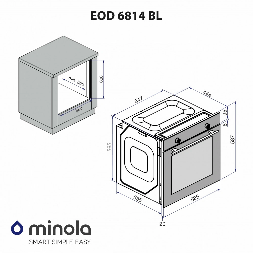 Духовой шкаф электрический Minola EOD 6814 BL original14 Духовой шкаф электрический Minola EOD 6814 BL original14