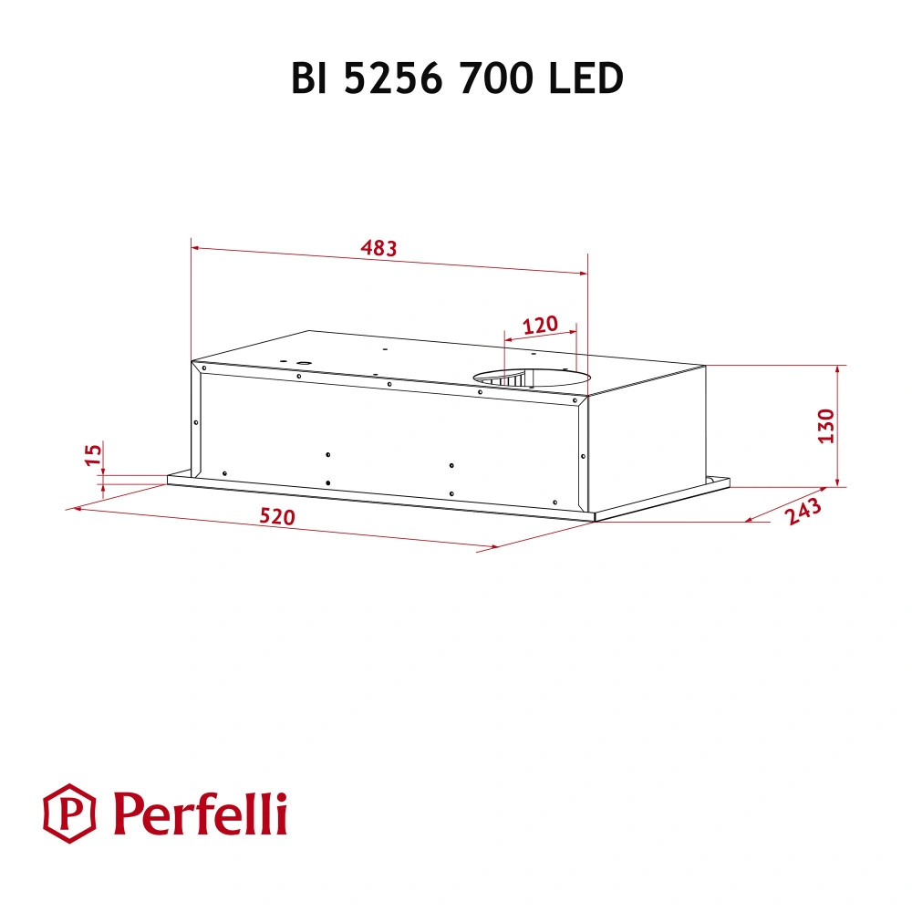 Полновстраиваемая вытяжка Perfelli BI 5256 WH 700 LED original10 Полновстраиваемая вытяжка Perfelli BI 5256 WH 700 LED original10