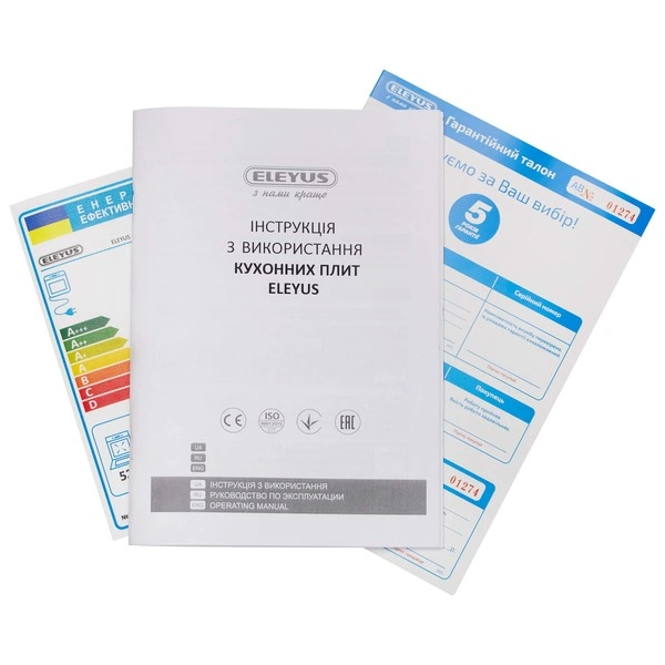 Плита кухонная комбинированая ELEYUS CORUS 5007 H1 EF WH original24 Плита кухонная комбинированая ELEYUS CORUS 5007 H1 EF WH original24