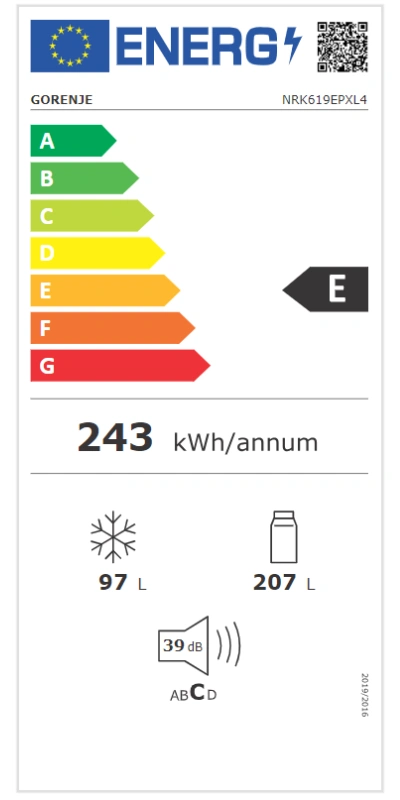 Холодильник с морозильной камерой Gorenje NRK619EPXL4 original4 Холодильник с морозильной камерой Gorenje NRK619EPXL4 original4
