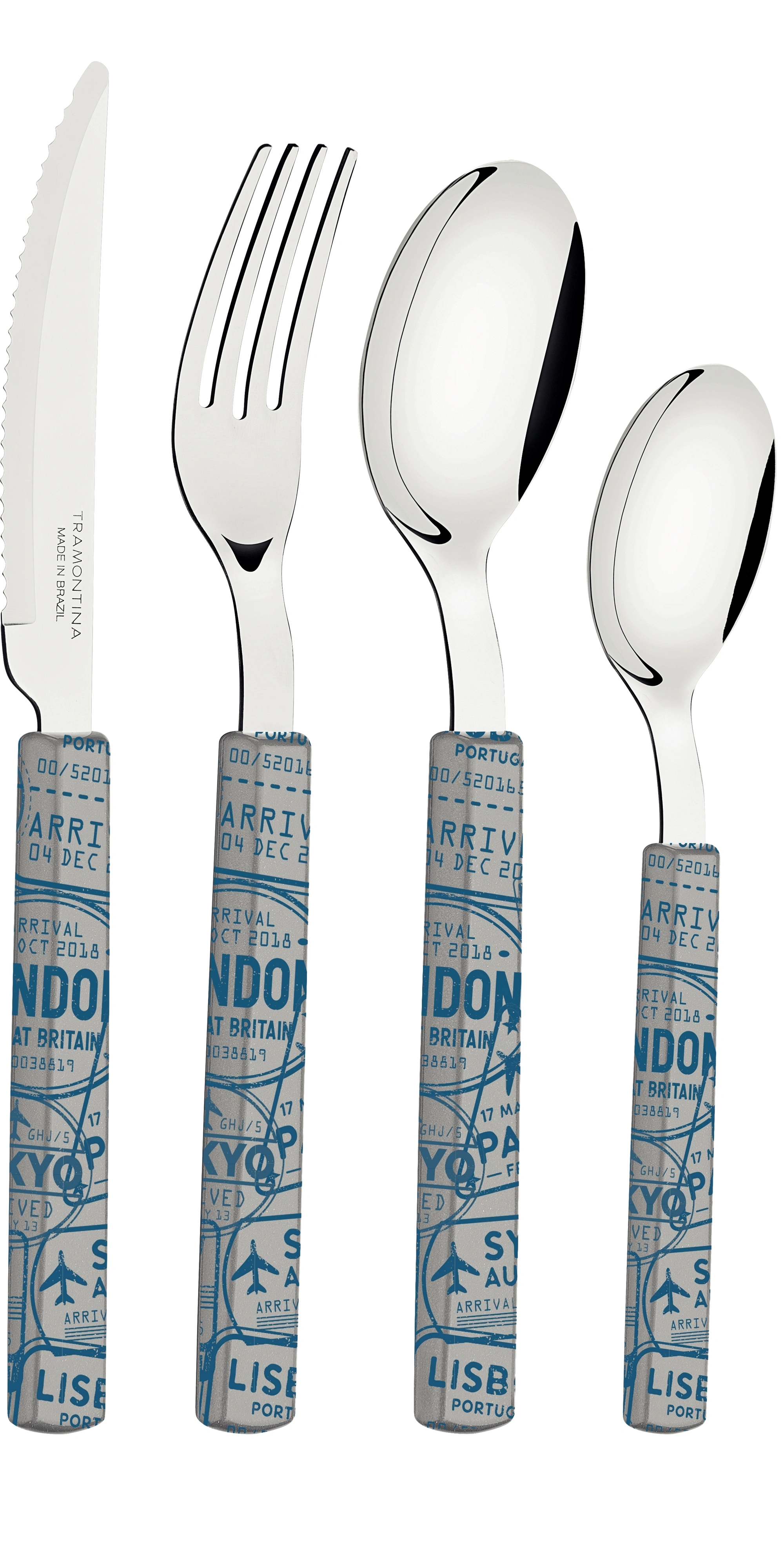 Столовые приборы TRAMONTINA BLISS набір стол.приб.16пр в лотці pastel gray (29899/128) Столовые приборы TRAMONTINA BLISS набір стол.приб.16пр в лотці pastel gray (29899/128)