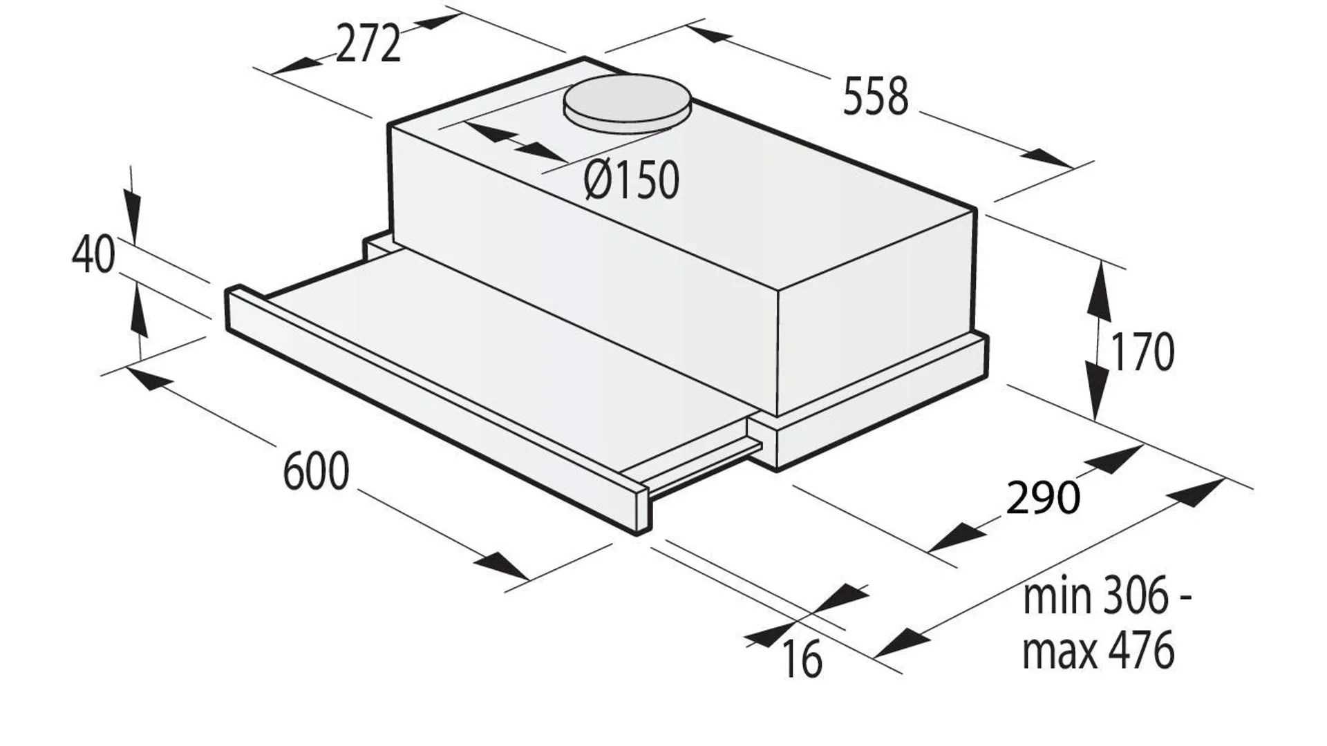 Вытяжка телескопическая Gorenje TH60E3B original8 Вытяжка телескопическая Gorenje TH60E3B original8