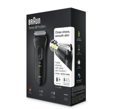 Электробритва мужская Braun Series 3 3020s Black original3 Электробритва мужская Braun Series 3 3020s Black original3