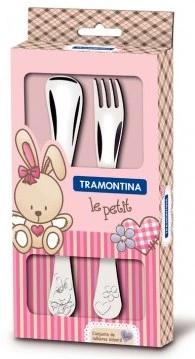 Столовые приборы TRAMONTINA BABY Le Petit pink /X2 пр. (66973/015) Столовые приборы TRAMONTINA BABY Le Petit pink /X2 пр. (66973/015)