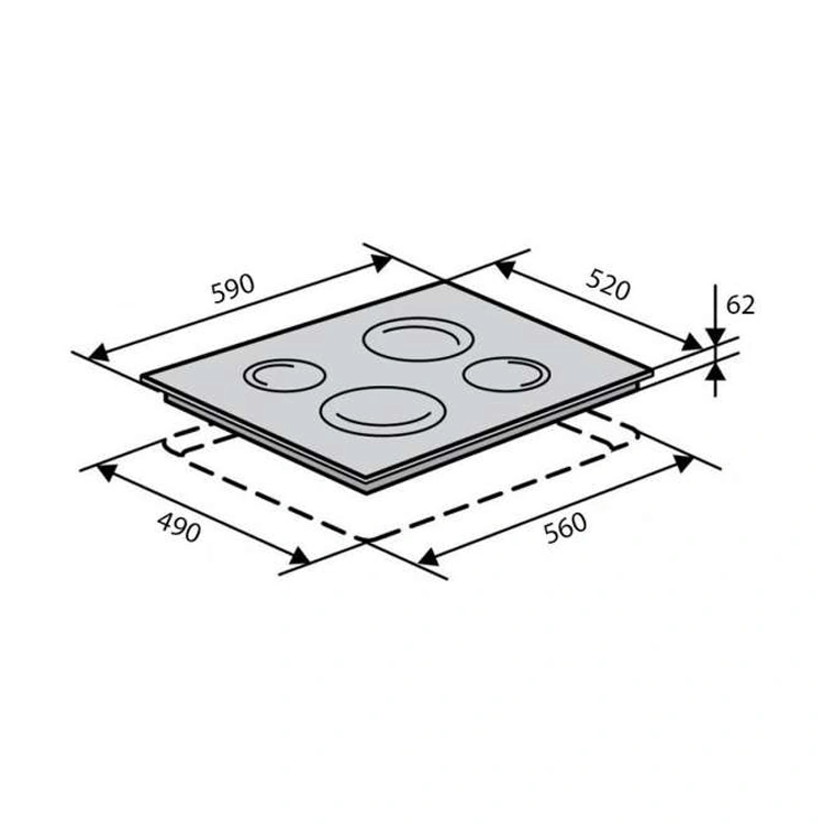 Варочная поверхность VENTOLUX HI 64 WH TC FBS SL original6 Варочная поверхность VENTOLUX HI 64 WH TC FBS SL original6