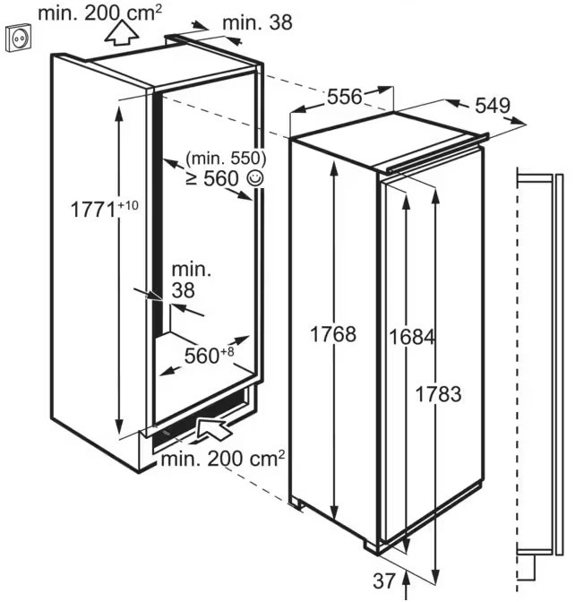 Встраиваемая морозильная камера AEG ABE818E6NC original5 Встраиваемая морозильная камера AEG ABE818E6NC original5