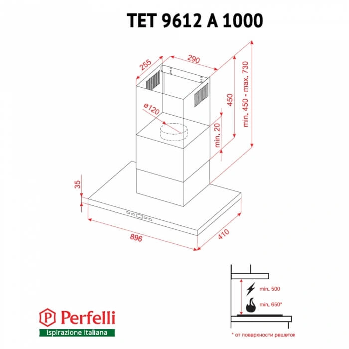 Вытяжка Perfelli TET 9612 A 1000 I LED original6 Вытяжка Perfelli TET 9612 A 1000 I LED original6