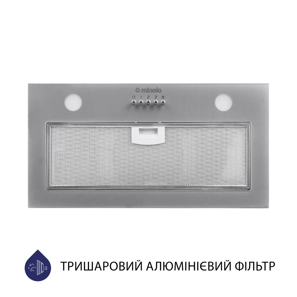 Полновстраиваемая вытяжка Minola HBI 5262 GR GLASS 700 LED original3 Полновстраиваемая вытяжка Minola HBI 5262 GR GLASS 700 LED original3