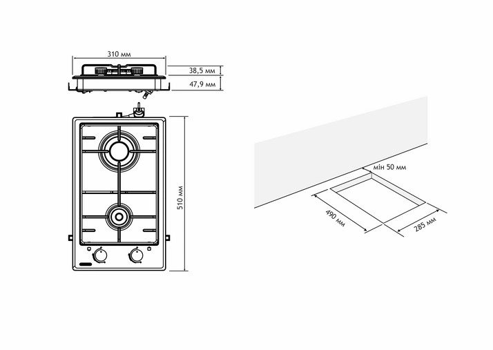 Газовая варочная поверхность ELEYUS DANA 30 IS CF original9 Газовая варочная поверхность ELEYUS DANA 30 IS CF original9