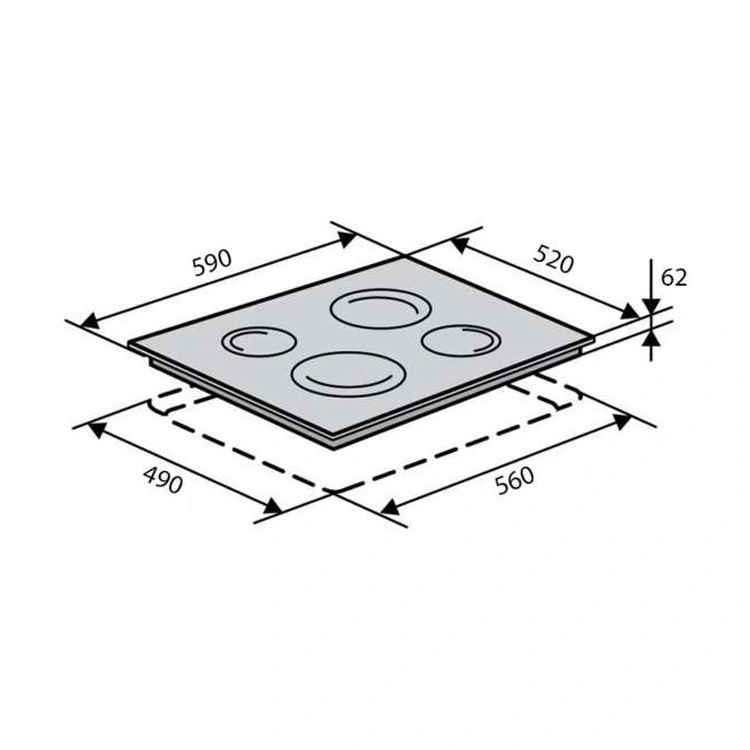 Варочная поверхность стеклокерамическая Ventolux HV 64 TC original6 Варочная поверхность стеклокерамическая Ventolux HV 64 TC original6