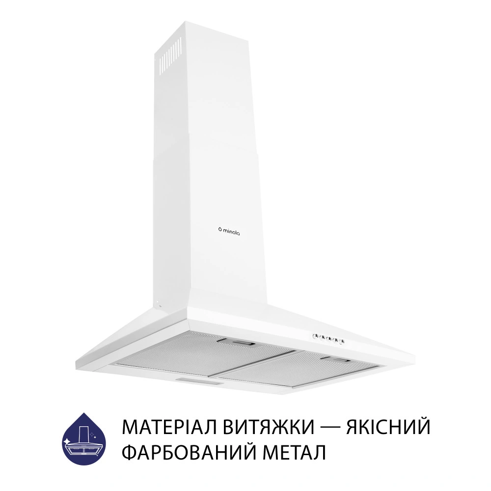 Вытяжка купольная Minola HK 6614 WH 1000 LED original1 Вытяжка купольная Minola HK 6614 WH 1000 LED original1
