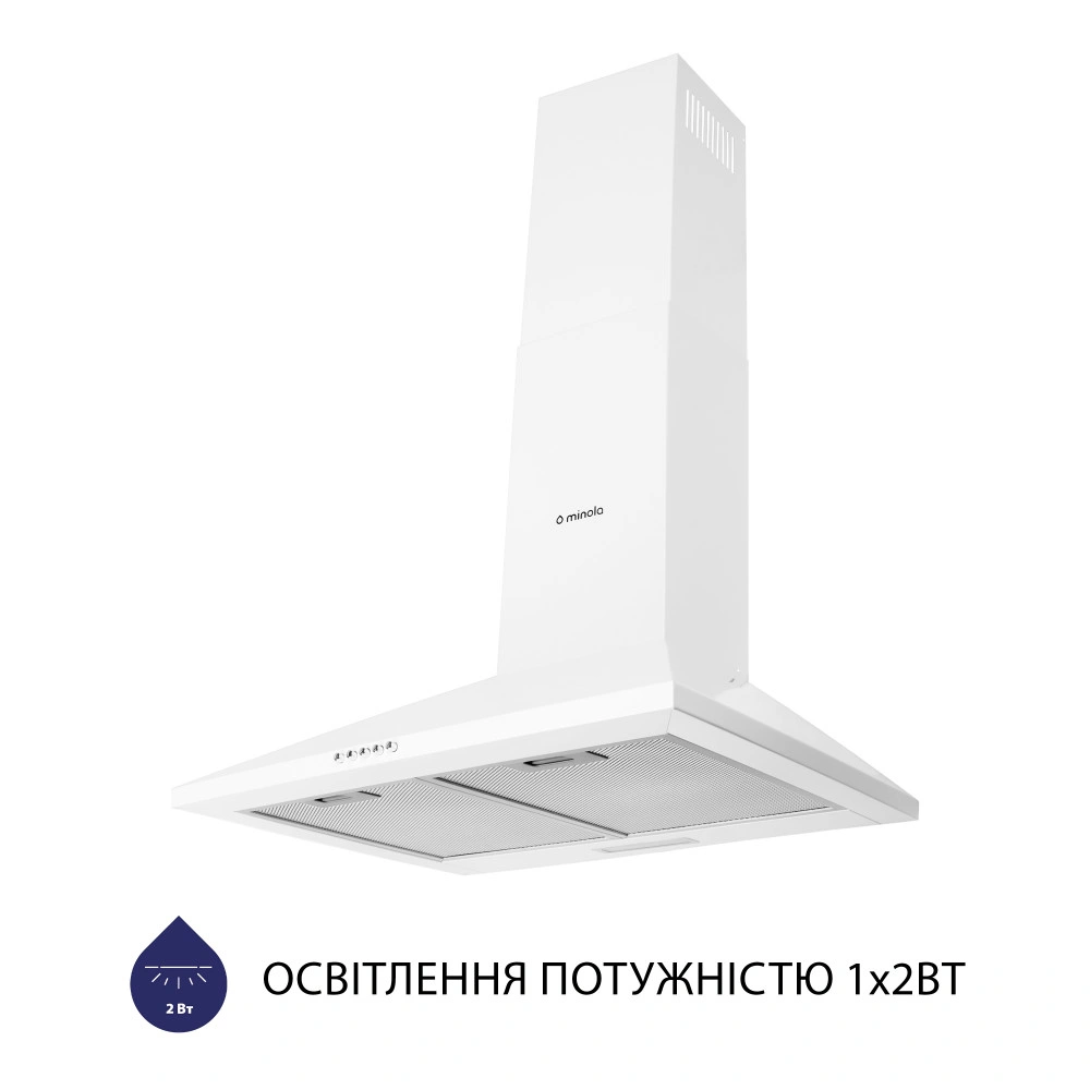 Вытяжка купольная Minola HK 6614 WH 1000 LED original2 Вытяжка купольная Minola HK 6614 WH 1000 LED original2