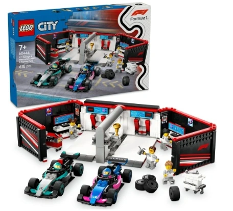 Блочный конструктор LEGO City Гараж F1 та автомобілі Mercedes-AMG і Alpine 678 деталей (60444) Блочный конструктор LEGO City Гараж F1 та автомобілі Mercedes-AMG і Alpine 678 деталей (60444)
