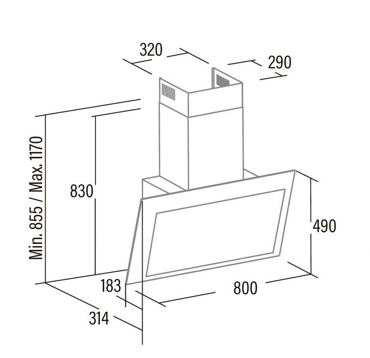 Вытяжка наклонная Cata Thalassa 800 xgwh (02145006) original3 Вытяжка наклонная Cata Thalassa 800 xgwh (02145006) original3