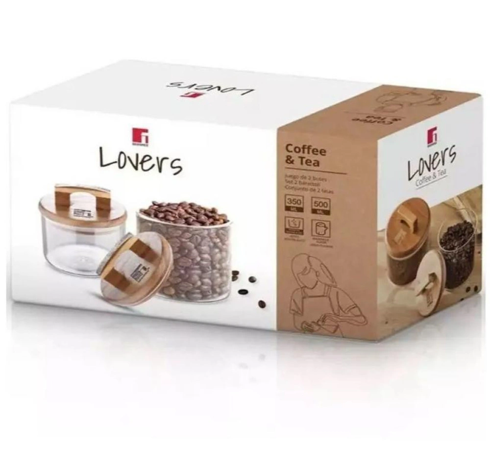 Набор емкостей для хранения Bergner Coffee & tea lovers, 2 шт (BG-20503-MM) original3 Набор емкостей для хранения Bergner Coffee & tea lovers, 2 шт (BG-20503-MM) original3