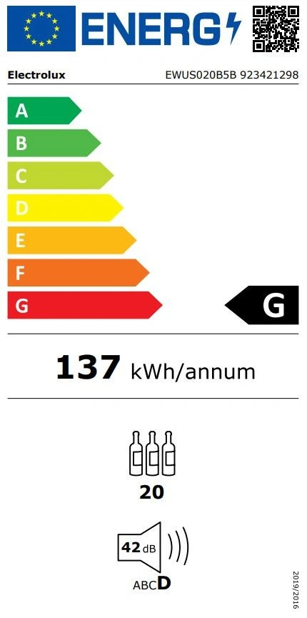 Встраиваемый винный шкаф Electrolux EWUS020B5B original8 Встраиваемый винный шкаф Electrolux EWUS020B5B original8