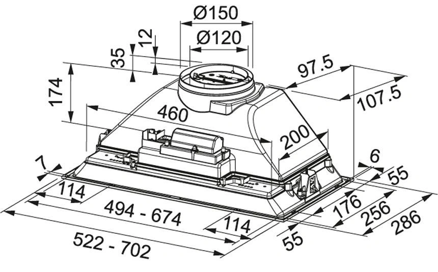 Встраиваемая вытяжка FRANKE FBI 706 XS HCS 305.0612.599 original2 Встраиваемая вытяжка FRANKE FBI 706 XS HCS 305.0612.599 original2