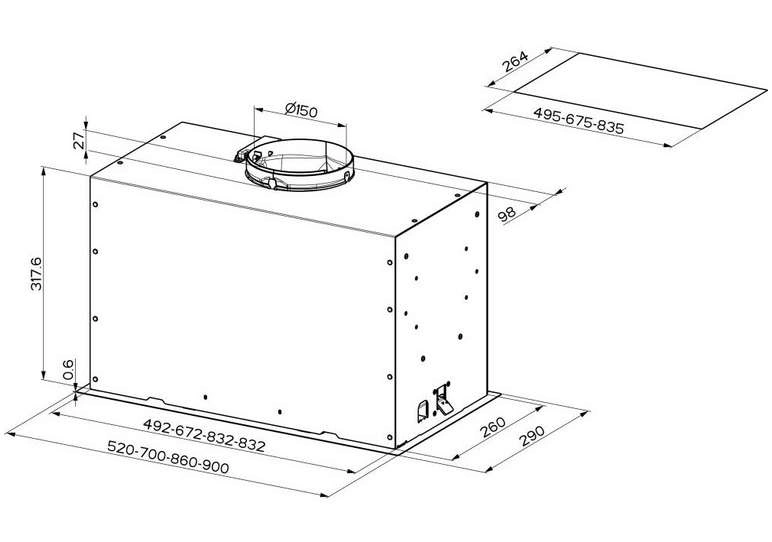 Вытяжка встраиваемая Faber Inka Lux Premium Bk Matt A70 Kl (305.0658.609) original3 Вытяжка встраиваемая Faber Inka Lux Premium Bk Matt A70 Kl (305.0658.609) original3