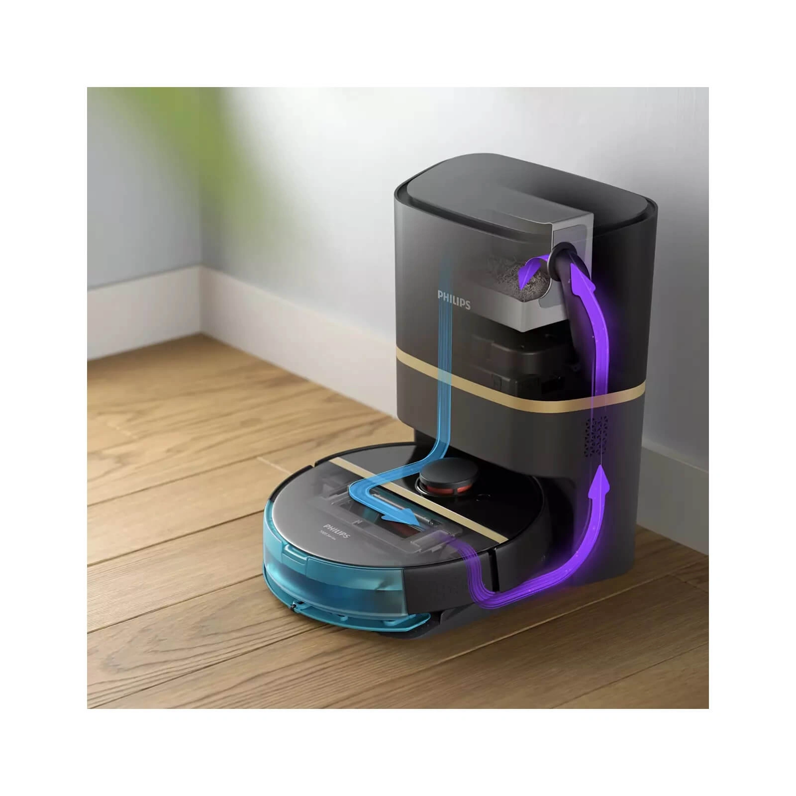 Робот-пылесос с влажной уборкой Philips HomeRun 7000 Series Aqua XU7100/01 original4 Робот-пылесос с влажной уборкой Philips HomeRun 7000 Series Aqua XU7100/01 original4