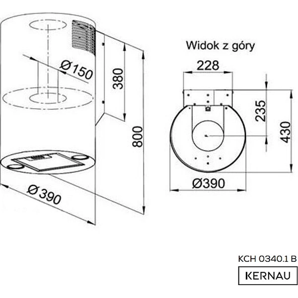 Вытяжка Kernau KCH 0340.1 B original2 Вытяжка Kernau KCH 0340.1 B original2