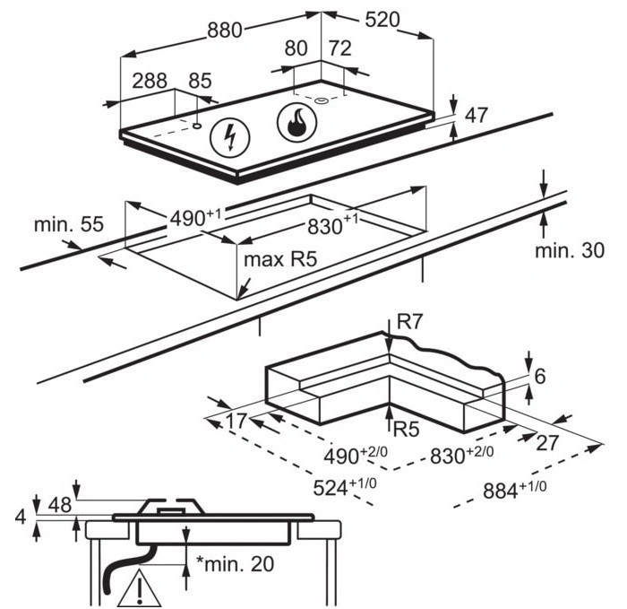Варочная поверхность комбинированная Electrolux KDI951723K original4 Варочная поверхность комбинированная Electrolux KDI951723K original4