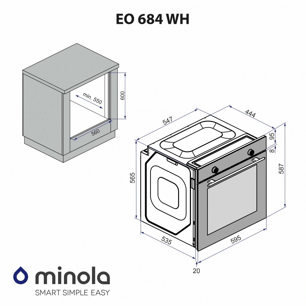 Духовой шкаф электрический Minola EO 684 WH original14 Духовой шкаф электрический Minola EO 684 WH original14