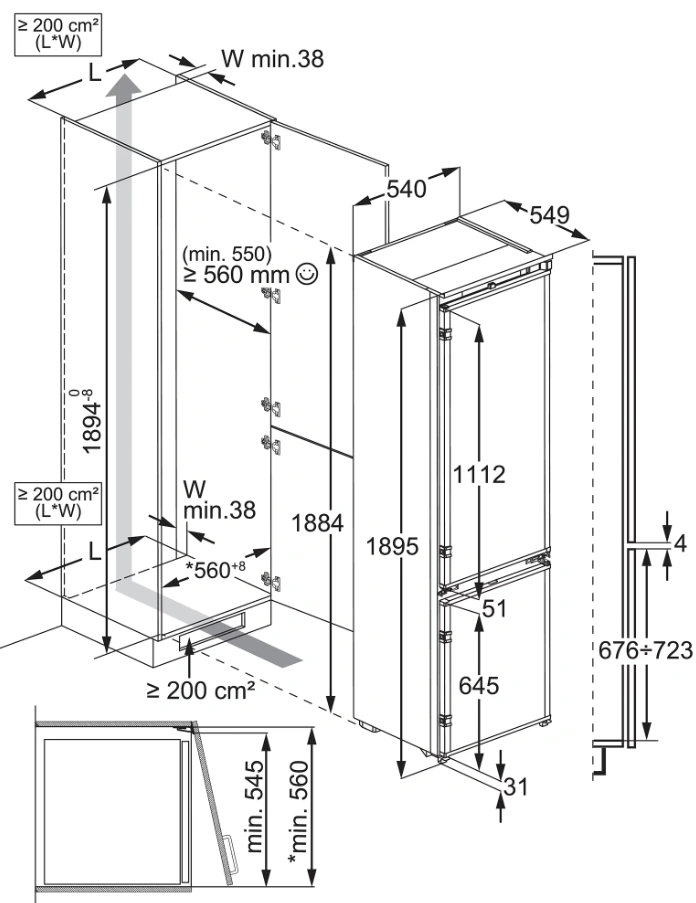 Встраиваемый холодильник Electrolux RNT6TE19S0 original6 Встраиваемый холодильник Electrolux RNT6TE19S0 original6