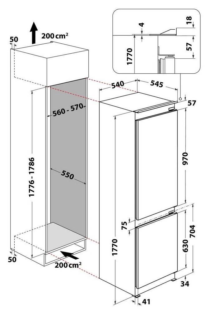 Встраиваемый холодильник Whirlpool WHC18 T514 original4 Встраиваемый холодильник Whirlpool WHC18 T514 original4
