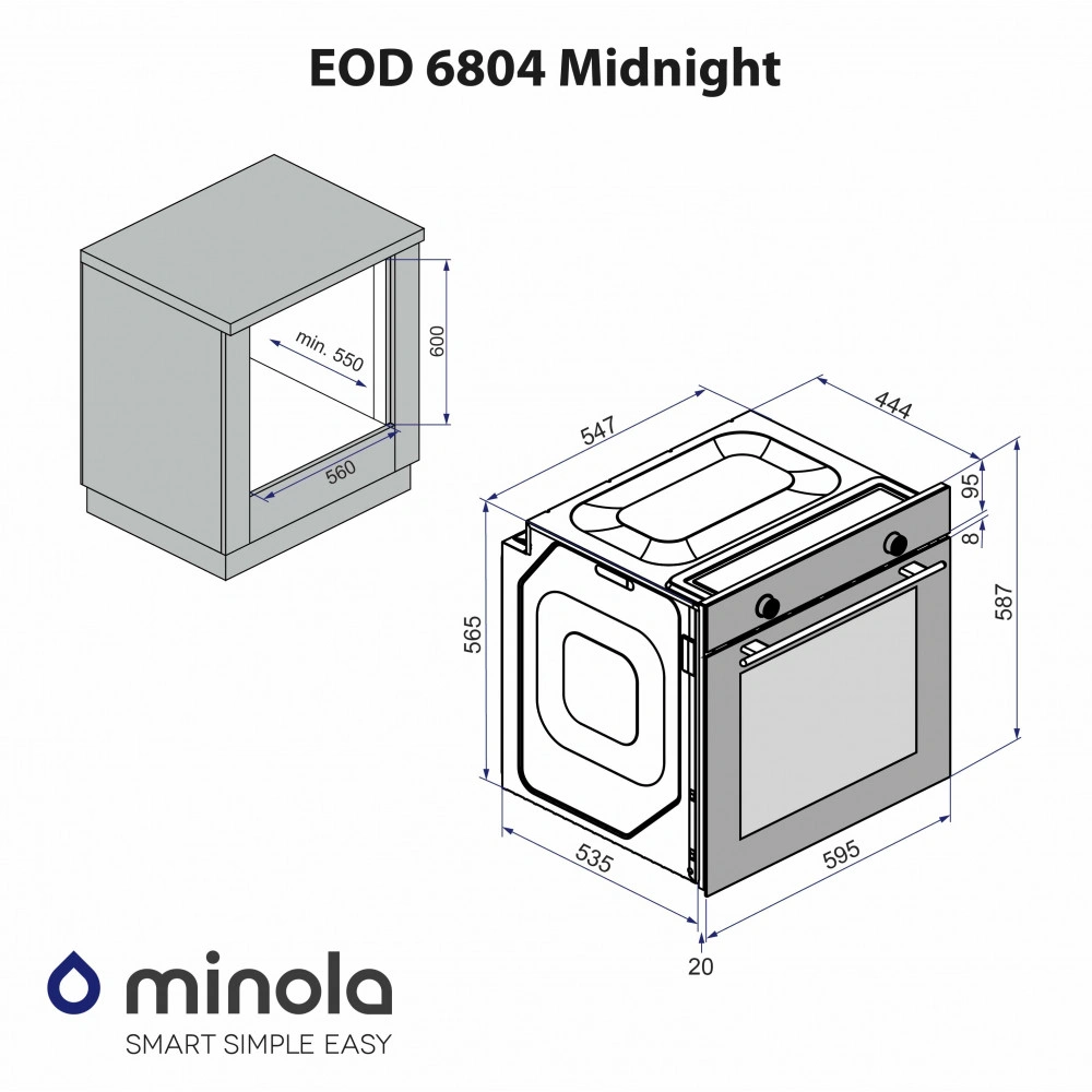 Духовой шкаф электрический Minola EOD 6804 Midnight original14 Духовой шкаф электрический Minola EOD 6804 Midnight original14