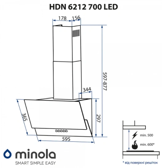 Вытяжка Minola HDN 9412 BL 850 LED original11 Вытяжка Minola HDN 9412 BL 850 LED original11