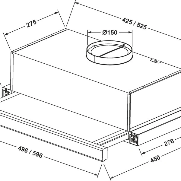 Вытяжка кухонная ELEYUS Cyclon 700 60 BL original12 Вытяжка кухонная ELEYUS Cyclon 700 60 BL original12
