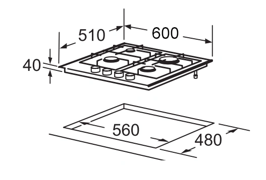 Варочная поверхность Interline HGG 563 FGK WM original9 Варочная поверхность Interline HGG 563 FGK WM original9