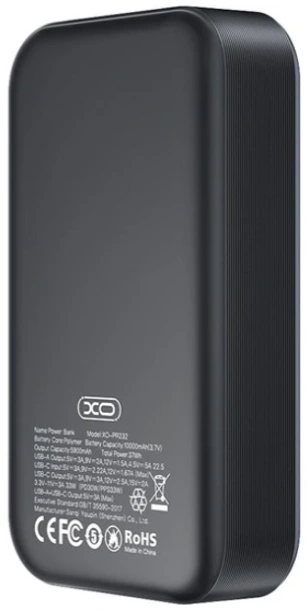 Внешний аккумулятор (павербанк) XO PR232 10000 mAh PD30W + PPS33W Black (PR232_Black) original4 Внешний аккумулятор (павербанк) XO PR232 10000 mAh PD30W + PPS33W Black (PR232_Black) original4